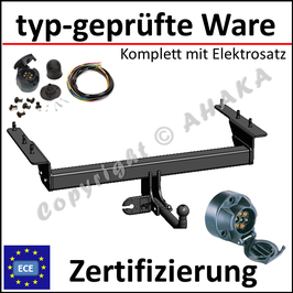 Jeep Liberty Bj. 2001-2008 Anhängerkupplung starr mit geschraubtem Kugelkopf - mit Elektrosatz 7 polig