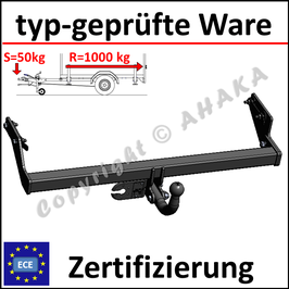 Mercedes-Benz A-Klasse W168 Bj. 1997-2004 Anhängerkupplung starr mit geschraubtem Kugelkopf - ohne Elektrosatz