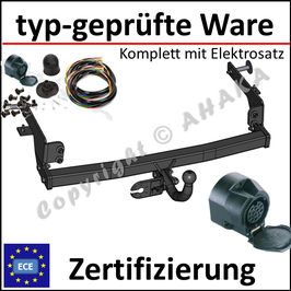 Renault Laguna II Bj. 2001-2007 Anhängerkupplung starr mit geschraubtem Kugelkopf - mit Elektrosatz 13 polig