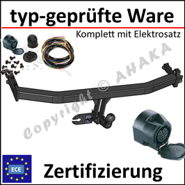 Nissan Almera II Bj. 2000-2006 Anhängerkupplung starr mit geschraubtem Kugelkopf - mit Elektrosatz 13 polig