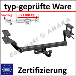 Fiat Multipla II Bj. 2005-2010 Anhängerkupplung starr mit geschraubtem Kugelkopf - ohne Elektrosatz