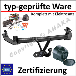 Fiat Panda II 4x4 Bj. 2003-2011 Anhängerkupplung starr mit geschraubtem Kugelkopf - mit Elektrosatz 13 polig