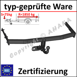 VW Golf V / VI / Plus Bj. 2003- Anhängerkupplung starr mit geschraubtem Kugelkopf - ohne Elektrosatz