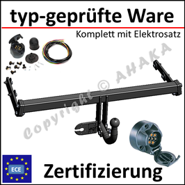 Ford Focus I DAW, DBW Bj. 1998-2004 Anhängerkupplung starr mit geschraubtem Kugelkopf - mit Elektrosatz 7 polig