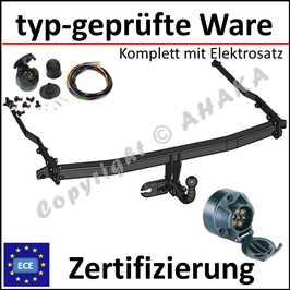 Renault Megane II Bj. 2003-2010 Anhängerkupplung starr mit geschraubtem Kugelkopf - mit Elektrosatz 7 polig