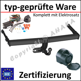 VW Passat B6 Bj. 2005-2010 Anhängerkupplung starr mit geschraubtem Kugelkopf - mit Elektrosatz 13 polig