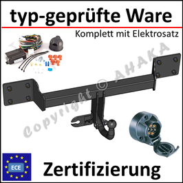 BMW X5 E70 Bj. 2007- Anhängerkupplung starr mit geschraubtem Kugelkopf - mit Elektrosatz 7 polig