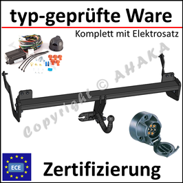 Peugeot 407 SW Bj. 2004-08.2008 Anhängerkupplung starr mit geschraubtem Kugelkopf - mit Elektrosatz 7 polig