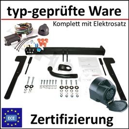 Ford S-Max Bj. 2006-09/2015 Anhängerkupplung starr mit geschraubtem Kugelkopf - mit Elektrosatz 13 polig