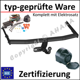 VW Jetta Bj. 2005-2010 Anhängerkupplung starr mit geschraubtem Kugelkopf - mit Elektrosatz 13 polig