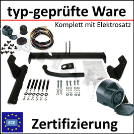 Ford Mondeo III BWY Bj. 2000-2007 Anhängerkupplung starr mit geschraubtem Kugelkopf - mit Elektrosatz 13 polig