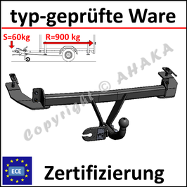 Fiat Panda II Bj. 2003-2011 Anhängerkupplung starr mit geschraubtem Kugelkopf - ohne Elektrosatz