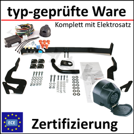 Citroen C4 Picasso / Grand Picasso Bj. 2006-2013 Anhängerkupplung starr mit geschraubtem Kugelkopf - mit Elektrosatz 13 polig