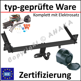 Opel Astra H Bj. 2004-2011 Anhängerkupplung starr mit geschraubtem Kugelkopf - mit Elektrosatz 13 polig