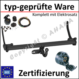 Renault Scenic I Bj. 1997-2003 Anhängerkupplung starr mit geschraubtem Kugelkopf - mit Elektrosatz 7 polig