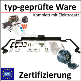 Peugeot Boxer Bj. 2006- Anhängerkupplung starr mit geschraubtem Kugelkopf - mit Elektrosatz 7 polig