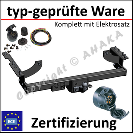 Jeep Cherokee Bj. 1984-2001 Anhängerkupplung starr mit geschraubtem Kugelkopf - mit Elektrosatz 7 polig
