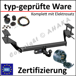 Fiat Multipla II Bj. 2005-2010 Anhängerkupplung starr mit geschraubtem Kugelkopf - mit Elektrosatz 7 polig