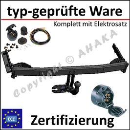 Ford Fiesta V Bj. 2002-2007 Anhängerkupplung starr mit geschraubtem Kugelkopf - mit Elektrosatz 7 polig