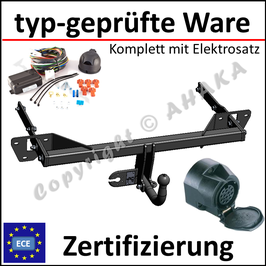 Mercedes-Benz A-Klasse W169 Bj. 2004-2012 Anhängerkupplung starr mit geschraubtem Kugelkopf - mit Elektrosatz 13 polig