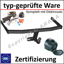 Skoda Octavia II Bj. 2004-2013 Anhängerkupplung starr mit geschraubtem Kugelkopf - mit Elektrosatz 13 polig