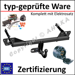 Mercedes-Benz A-Klasse W169 Bj. 2004-2012 Anhängerkupplung starr mit geschraubtem Kugelkopf - mit Elektrosatz 7 polig