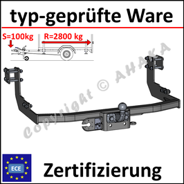 Mercedes-Benz Sprinter 901-905 Bj. 1996-2006 Anhängerkupplung starr mit geschraubtem Kugelkopf - ohne Elektrosatz