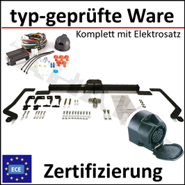 Peugeot Boxer Bj. 2006- Anhängerkupplung starr mit geschraubtem Kugelkopf - mit Elektrosatz 13 polig