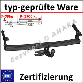 Volvo V40 / S40 I Bj. 1995-2004 Anhängerkupplung starr mit geschraubtem Kugelkopf - ohne Elektrosatz