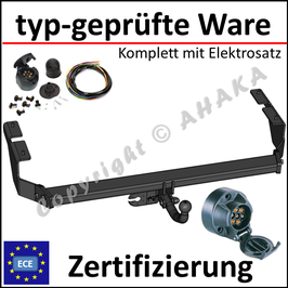 Citroen C5 DE Bj. 2001-2004 Anhängerkupplung starr mit geschraubtem Kugelkopf - mit Elektrosatz 7 polig