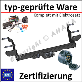 Citroen Jumper Pritsche Bj. 2006- Anhängerkupplung starr mit geschraubtem Kugelkopf - mit Elektrosatz 7 polig