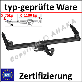 Renault Thalia I / II Bj. 1998- Anhängerkupplung starr mit geschraubtem Kugelkopf - ohne Elektrosatz