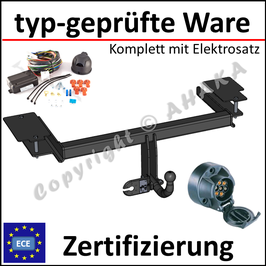 Opel Vectra C Bj. 2002-2009 Anhängerkupplung starr mit geschraubtem Kugelkopf - mit Elektrosatz 7 polig