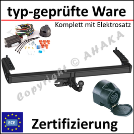 Volvo V70 II Bj. 2000-2007 Anhängerkupplung starr mit geschraubtem Kugelkopf - mit Elektrosatz 13 polig