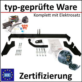 Citroen C5 RC Bj. 2004-2008 Anhängerkupplung starr mit geschraubtem Kugelkopf - mit Elektrosatz 7 polig