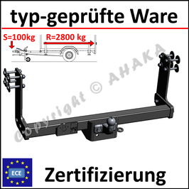 VW LT 28-35 Bj. 1996-2006 Anhängerkupplung starr mit geschraubtem Kugelkopf - ohne Elektrosatz