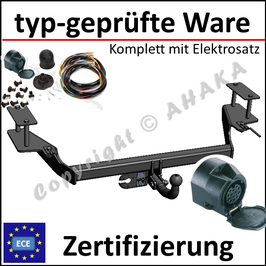 Fiat Multipla II Bj. 2005-2010 Anhängerkupplung starr mit geschraubtem Kugelkopf - mit Elektrosatz 13 polig