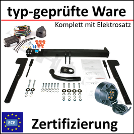 Ford S-Max Bj. 2006-09/2015 Anhängerkupplung starr mit geschraubtem Kugelkopf - mit Elektrosatz 7 polig