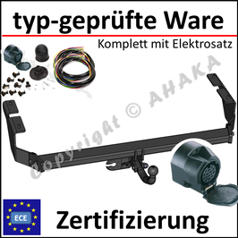 Citroen C5 DE Bj. 2001-2004 Anhängerkupplung starr mit geschraubtem Kugelkopf - mit Elektrosatz 13 polig