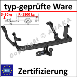 Fiat Scudo I 1996-2006 / Ulysse I 1994-2002 Anhängerkupplung starr mit geschraubtem Kugelkopf - ohne Elektrosatz