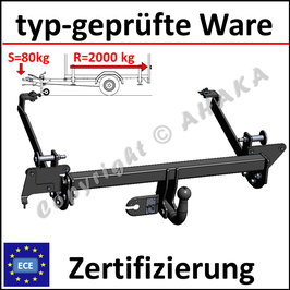 Peugeot Expert II Bj. 2007- Anhängerkupplung starr mit geschraubtem Kugelkopf - ohne Elektrosatz