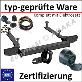 Honda Accord Bj. 2002-2008 Anhängerkupplung starr mit geschraubtem Kugelkopf - mit Elektrosatz 13 polig