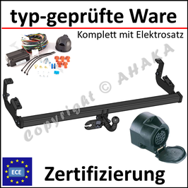 Renault Kangoo Bj. 2008- Anhängerkupplung starr mit geschraubtem Kugelkopf - mit Elektrosatz 13 polig