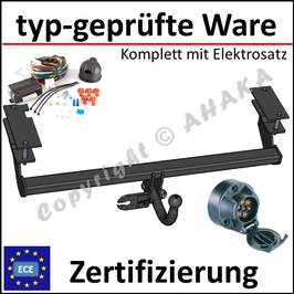 Opel Astra H Bj. 2004-2011 Anhängerkupplung starr mit geschraubtem Kugelkopf - mit Elektrosatz 7 polig