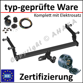 Dacia Duster Bj. 2010-09.2013 Anhängerkupplung starr mit geschraubtem Kugelkopf - mit Elektrosatz 7 polig