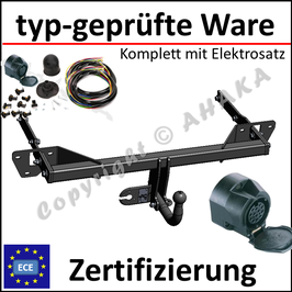 KIA Carnival II Bj. 2000-2006 Anhängerkupplung starr mit geschraubtem Kugelkopf - mit Elektrosatz 13 polig