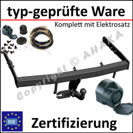 Seat Alhambra I Bj. 1995-2000 Anhängerkupplung starr mit geschraubtem Kugelkopf - mit Elektrosatz 13 polig