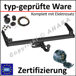 Renault Thalia I / II Bj. 1998- Anhängerkupplung starr mit geschraubtem Kugelkopf - mit Elektrosatz 7 polig