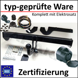 Ford Mondeo III B5Y, B4Y  Bj. 2000-2007 Anhängerkupplung starr mit geschraubtem Kugelkopf - mit Elektrosatz 13 polig