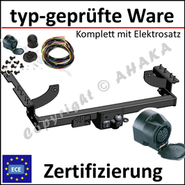 Jeep Cherokee Bj. 1984-2001 Anhängerkupplung starr mit geschraubtem Kugelkopf - mit Elektrosatz 13 polig